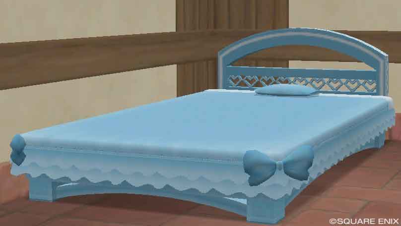 マリン調のベッド