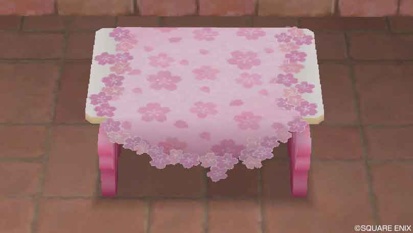 桜花のテーブル