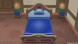 王宮のベッドの正面