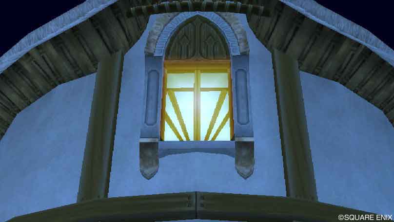 アーチ飾りの窓(夜拡大)