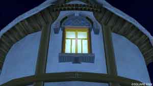 飾り石の窓、夜