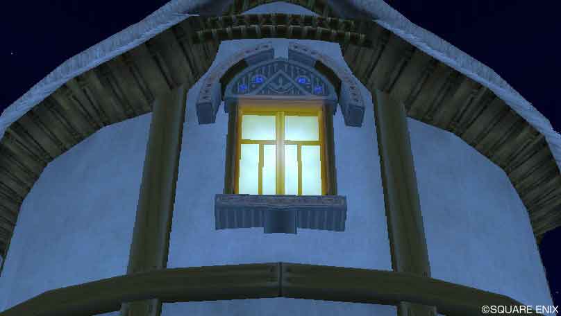 飾り石の窓(夜拡大)