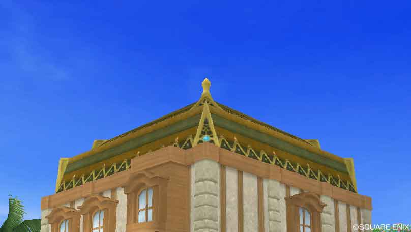 石と金装飾の屋根(拡大画像)