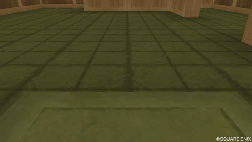 緑石造りの床