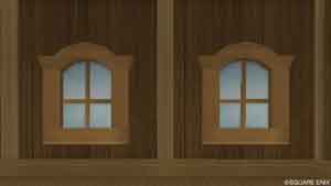 木枠の窓、内装