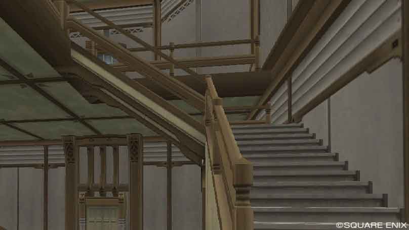 木造りの家の階段