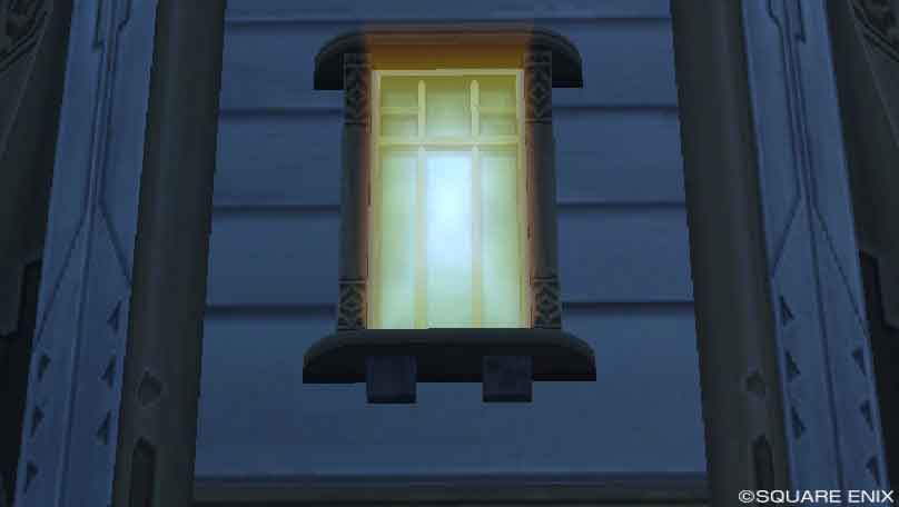 木造りの窓(2階夜)