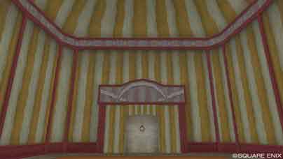 サーカスハウスの壁紙（テント風の家）扉側